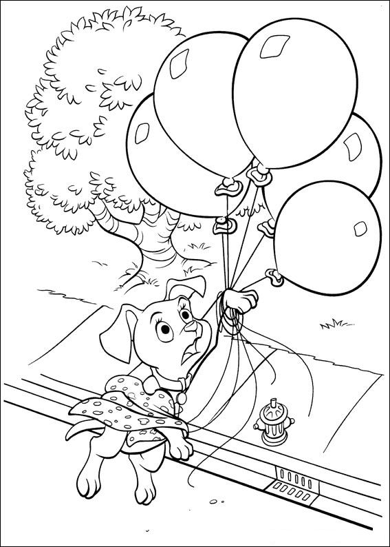 Plansa de colorat cu 102 Dalmatieni 61 81